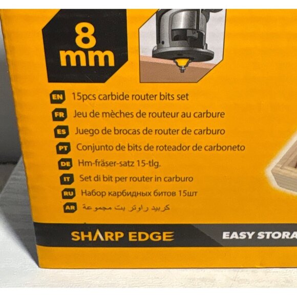 Tolsen 15Pcs Carbide Router Bits Set With Wooden Box - Picture 2 of 10